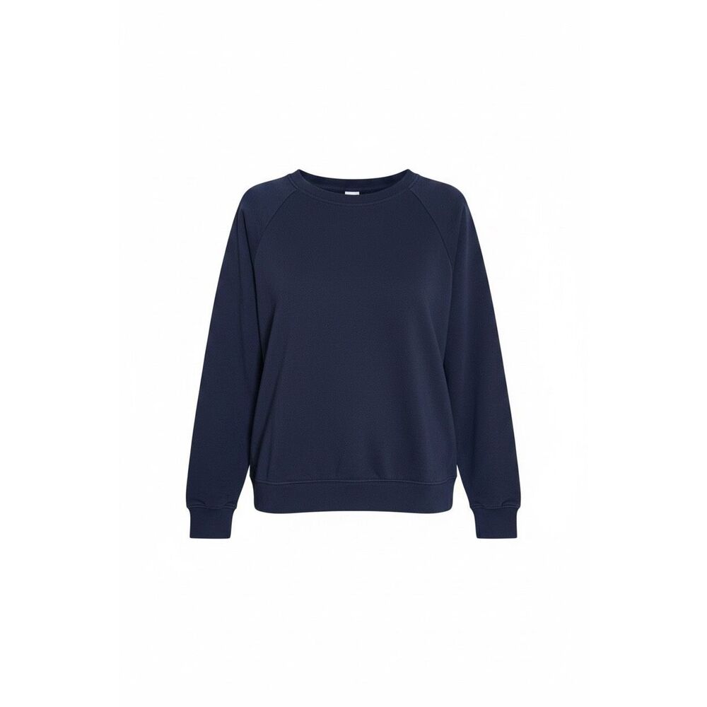 Lou & Grey Signature Soft Crew Neck Raglan Long Sleeve Sweatshirt Navy Blue XS